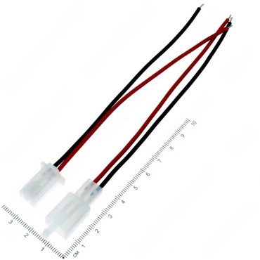 Разъем герметичный с проводом 0.5 мм² на 2 контакта, комплект (M + F)